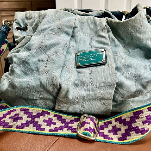 Rare Vintage Marc Jacobs denim workwear hobo / tote style bag - Picture 4 of 12